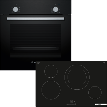 Bosch HBD214FB85 - Einbau-Backofen-Set, HBF010BA0 + PIE811BB5E, Einbau-Backofen, Induktionskochfeld, 80 cm